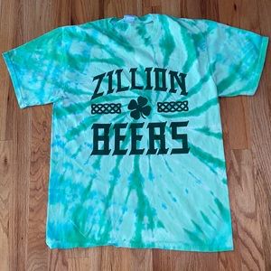 Barstool Sports T-Shirt green tie dyed, Medium